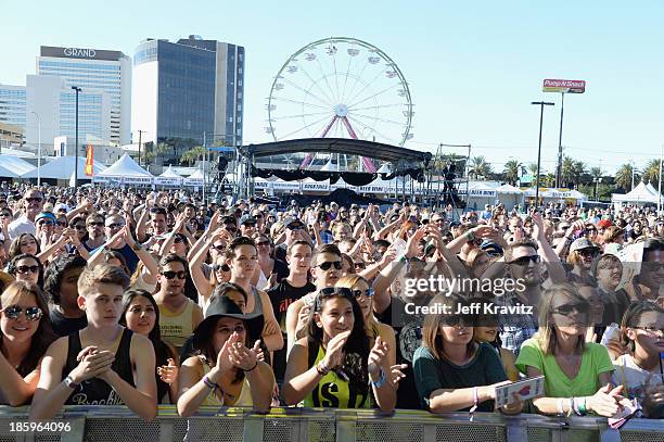 Music fans attend day 1 of the Life is Beautiful festival on October 26, 2013 in Las Vegas, Nevada.