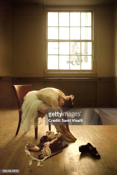 Ballerina Carla Fracci Rehearsing Giselle on May 23,1971 in New York, New York.