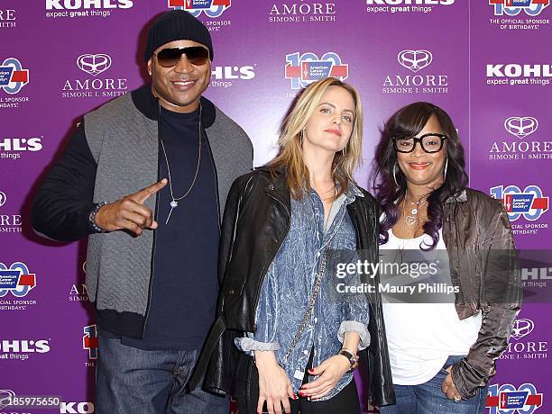 Cool J, Mena Suvari and Simone I. Smith attend Amore by Simone I. Smith Collection Debut at Kohl's on October 26, 2013 in Los Angeles, California.