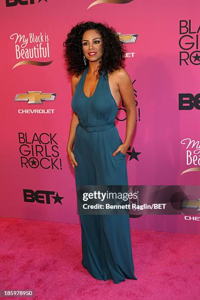 Claudette Ortiz attends BET Black Girls Rock Red Carpet at New Jersey Performing Arts Center on October 26, 2013 in Newark, New Jersey.