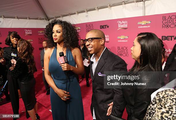 Singer Claudette Ortiz and recording artistr/ actor Ja Rule attend Black Girls Rock! 2013 at New Jersey Performing Arts Center on October 26, 2013 in...