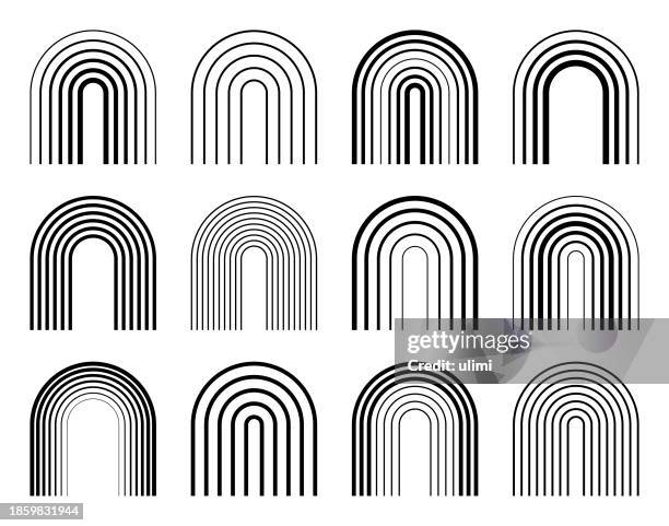 vector design elements - half sun stock illustrations