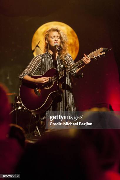 Tori Kelly performs during Keep A Child Alive's 20th Annual Dream Halloween - Inside at Barker Hangar on October 26, 2013 in Santa Monica, California.