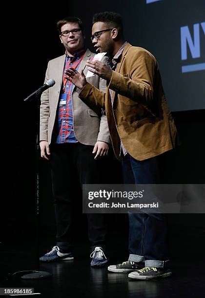 John Thibodeaux and Kevin Walsh accept CW Seed Startup Award at the 9th Annual New York Television Festival - Awards Ceremony at SVA Theater on...