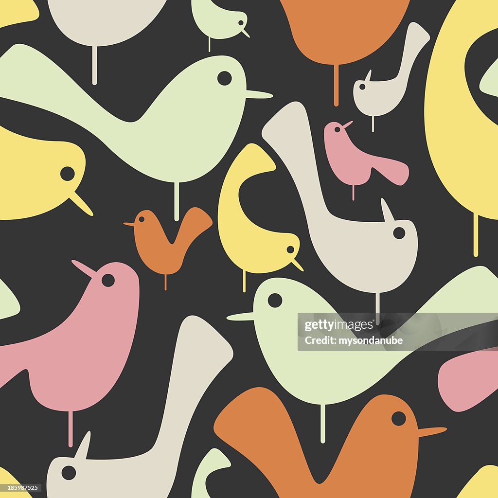 Bird Graphi Vector Seamless Birds Wallpaper High-Res Vector Graphic - Getty Images