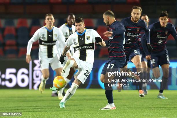 Valentin Mihaila of Parma in action during the Serie B match between Cosenza and Parma Calcio at Stadio San Vito on December 16, 2023 in Cosenza,...