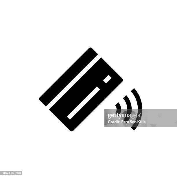 contactless payment universal simple solid icon. this icon design is suitable for infographics, web pages, mobile apps, ui, ux, and gui design. - credit card reader isolated stock illustrations
