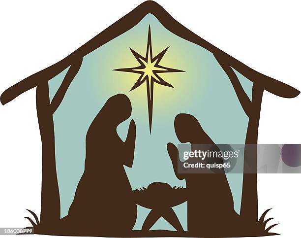 Nativity Scene Silhouette Printable