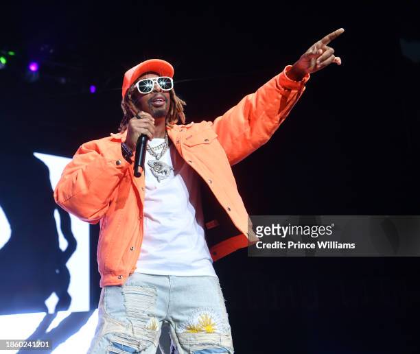 Rapper Lil Jon performs during Winterfest at State Farm Arena on December 15, 2023 in Atlanta, Georgia.