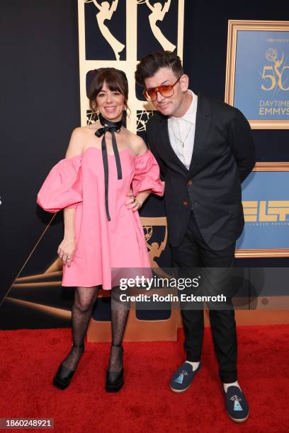 Natasha Leggero and Moshe Kasher attend the 50th Daytime Emmy Creative Arts and Lifestyle Awards at The Westin Bonaventure Hotel & Suites, Los...