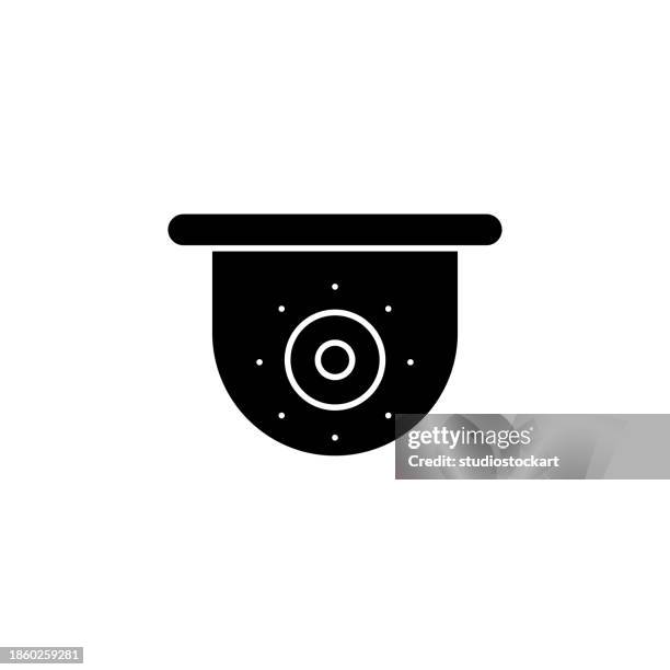 home camera flat icon - outdoor security camera stock illustrations