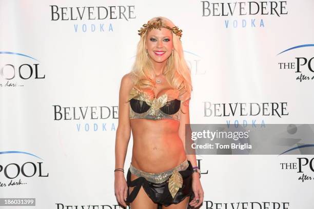 Tara Reid hosts a Halloween costume party at The Pool After Dark at Harrah's Resort on Saturday October 26, 2013 in Atlantic City, New Jersey.