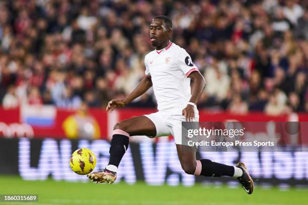 Boubakary Soumare of Sevilla FC in action during the Spanish league, LaLiga EA Sports, football match played between Sevilla FC and Getafe CF at...