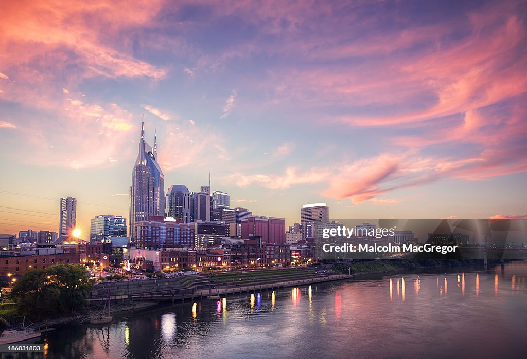 Sunset over Nashville
