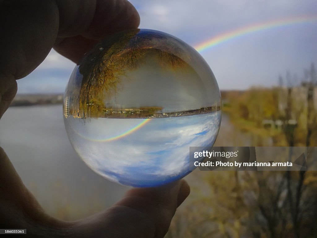Rainbow in a crystal ball