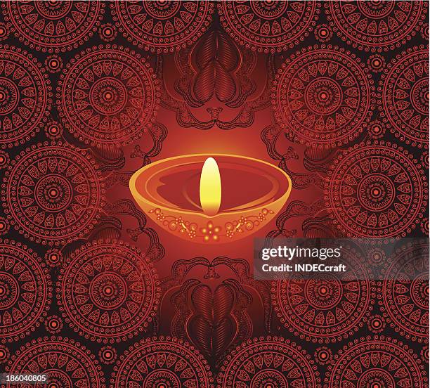 seamless diwali greeting - diwali vector stock illustrations