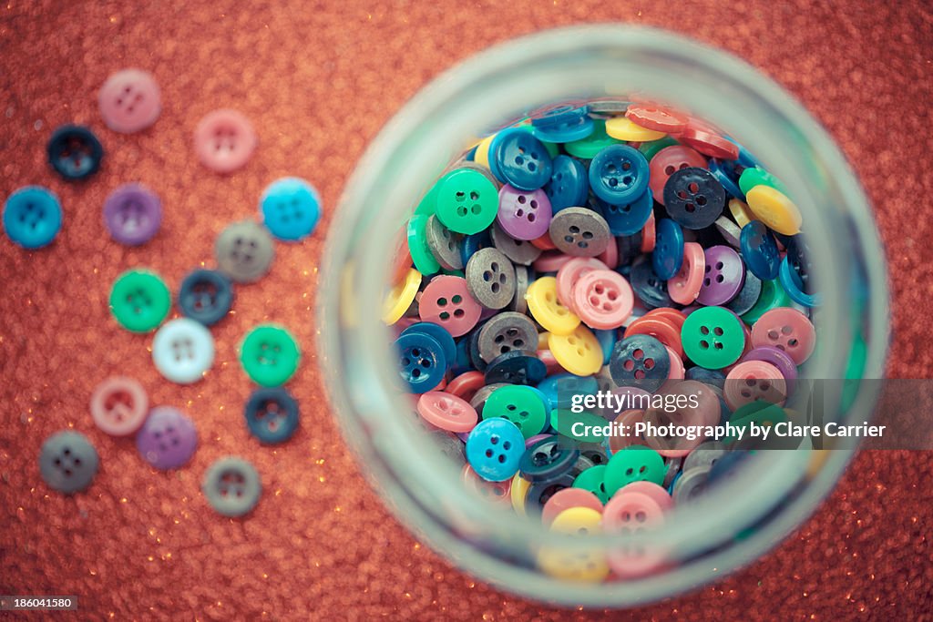 Colourful Buttons In A Jar High-Res Stock Photo - Getty Images