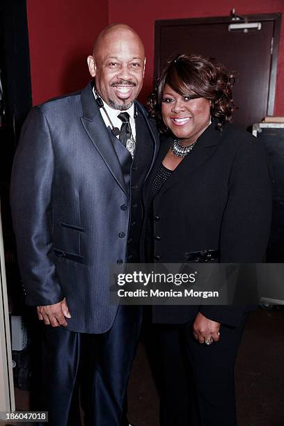 Dale DeGroat and Shirley Murdock attend the O'Jays 8th Annual Celebrity Scholarship Weekend Masquerade Ball at TW Theater on October 25, 2013 in Las...