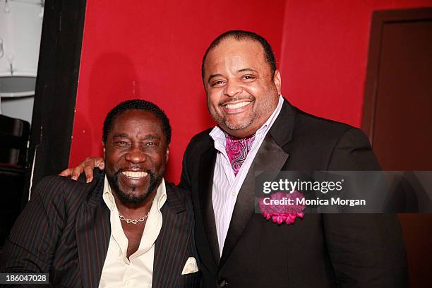 Eddie Levert and Roland Martin attend the O'Jays 8th Annual Celebrity Scholarship Weekend Masquerade Ball at TW Theater on October 25, 2013 in Las...