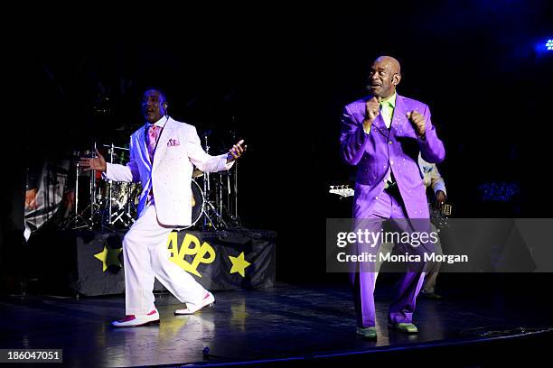 Gregory Jackson performs at the O'Jays 8th Annual Celebrity Scholarship Weekend Masquerade Ball at TW Theater on October 25, 2013 in Las Vegas,...