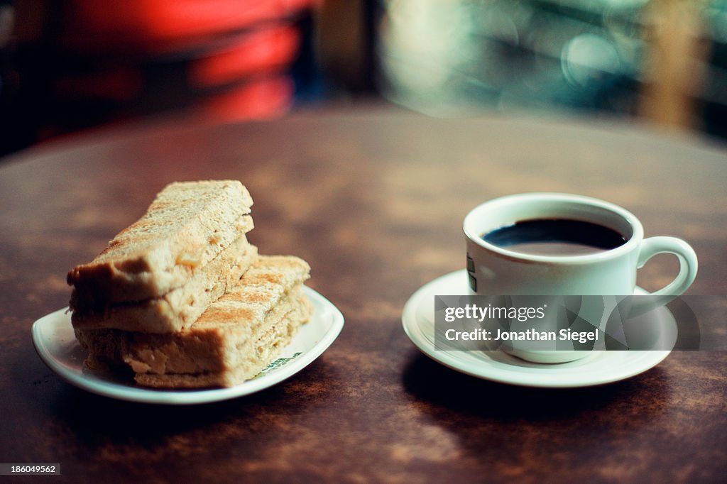 Coffee and toast