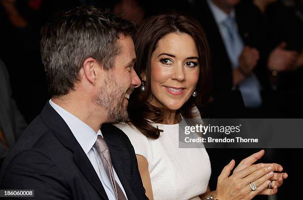 Princess Mary of Denmark and Prince Frederik of Denmark attend an offical ceremony of the Diploma of the Danish Export Association and His Royal...