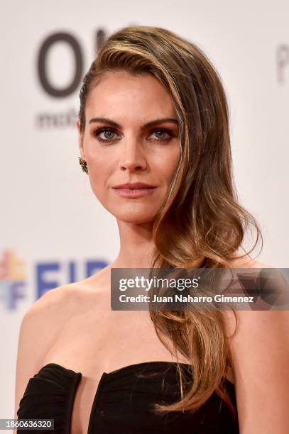 Amaia Salamanca attends the red carpet for the Jose María Forque Awards 2023 at Palacio Municipal de Congresos de Madrid on December 16, 2023 in...