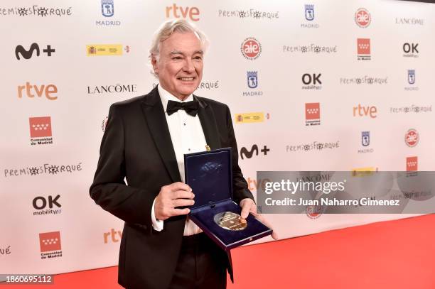 Eduardo Campoy attends the press room at the Jose María Forque Awards 2023 at Palacio Municipal de Congresos de Madrid on December 16, 2023 in...