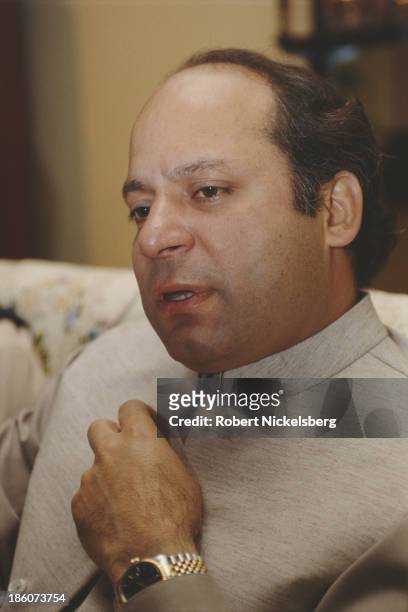 Prime Minister of Pakistan Nawaz Sharif, Pakistan, 15th October 1990.
