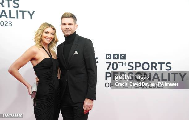 James Anderson and wife Daniella Lloyd arrives for the 2023 BBC Sports Personality of the Year Awards held at MediaCityUK, Salford. Picture date:...