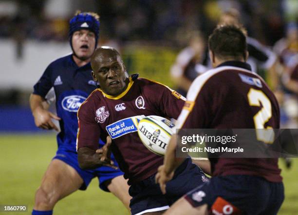 Wendell Sailor of the Reds in action during the Super 12 game between the Blues and the Queensland Reds at ITM Stadium in Whangarei, New Zealand on...