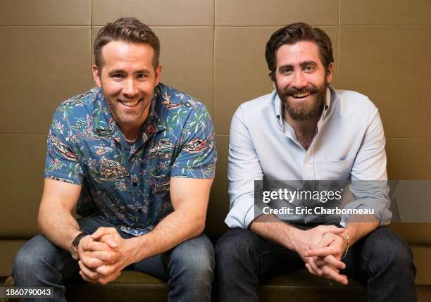 Actors Ryan Reynolds and Jake Gyllenhaal pose for a portrait on March 18, 2017 in Austin, Texas.