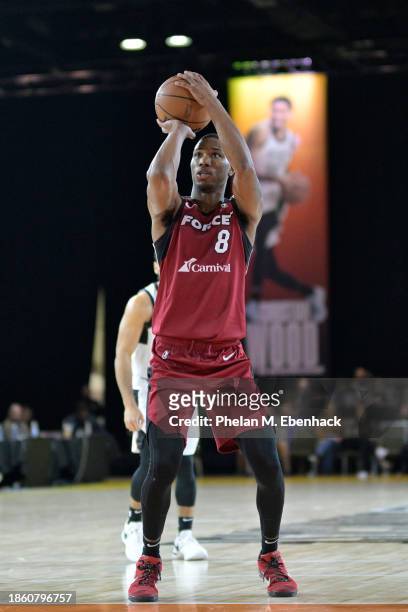 Jamal Cain of the Sioux Falls Skyforce shoots a free throw during the game against the Raptors 905 during the 2023 G League Winter Showcase on...