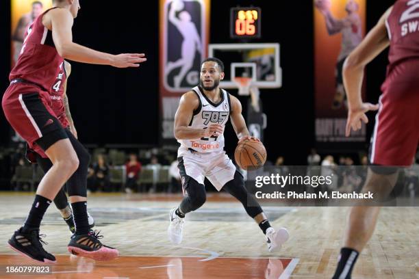 Markquis Nowell of the Raptors 905 dribbles the ball during the game against the Sioux Falls Skyforce during the 2023 G League Winter Showcase on...