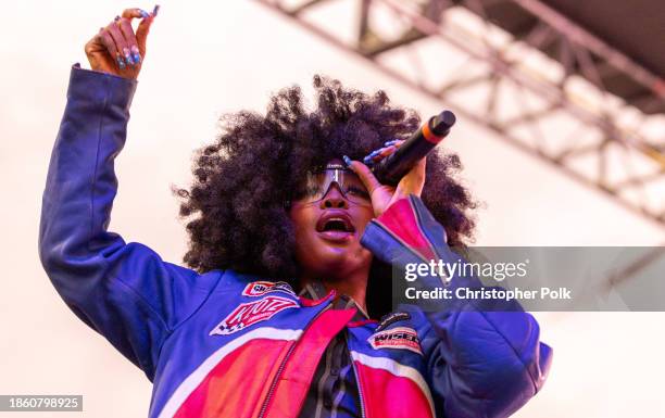 Performs at the 10th Annual TDE Christmas Concert hosted by Top Dawg Entertainment and Jay Rock held on December 19, 2023 in Compton, California.
