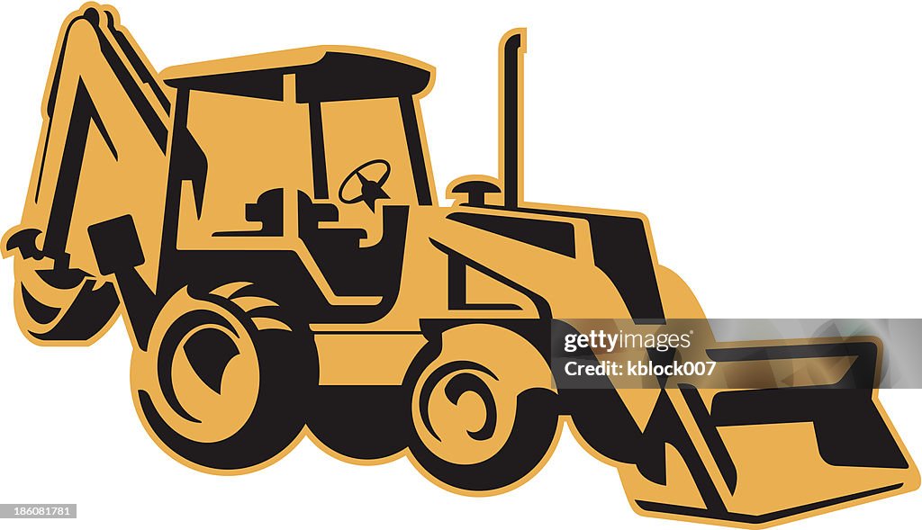 Backhoe Vector File Backhoe High-Res Vector Graphic - Getty Images