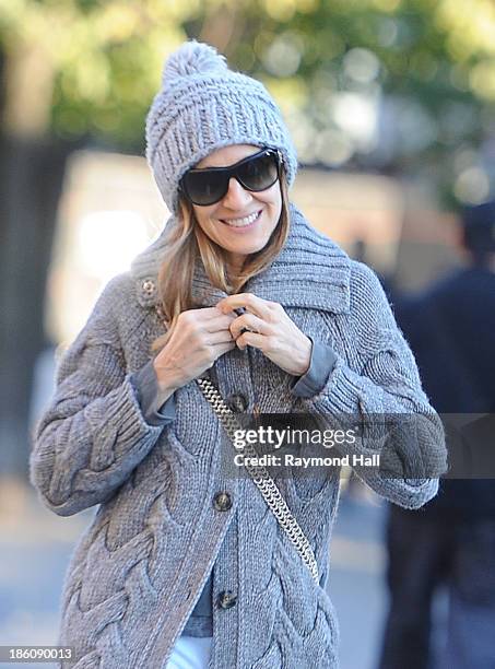 Actress Sarah Jessica Parker is seen in the West Villageon October 28, 2013 in New York City.