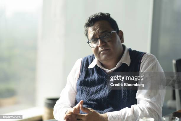 Vijay Shekhar Sharma, founder and chairman of One97 Communications Ltd., operator of Paytm, during an interview in Noida, India, on Tuesday, Dec. 19,...