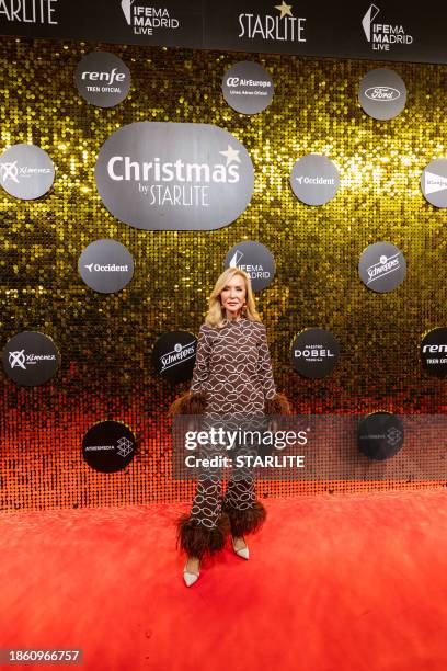 Carmen Lomana attends the photocall ahead of the concert of Sting & Juan Magan during the "Christmas By Starlite" 2023 Concert at Ifema on December...