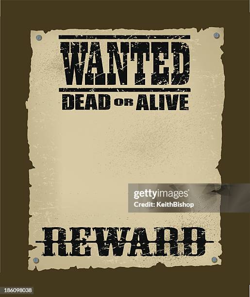 wanted poster - reward - wanted poster stock illustrations