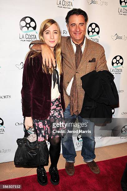 Actor Andy Garcia and daughter Alessandra Garcia-Lorido attend La Costa Film Festival - Closing Night Red Carpet Gala For "At Middleton" at Omni La...
