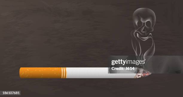 smoking - burning cigarette stock illustrations