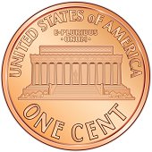 Tail view of United States penny