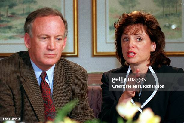 John and Patsy Ramsey, the parents of JonBenet Ramsey, meet with a small selected group of the local Colorado media after four months of silence in...