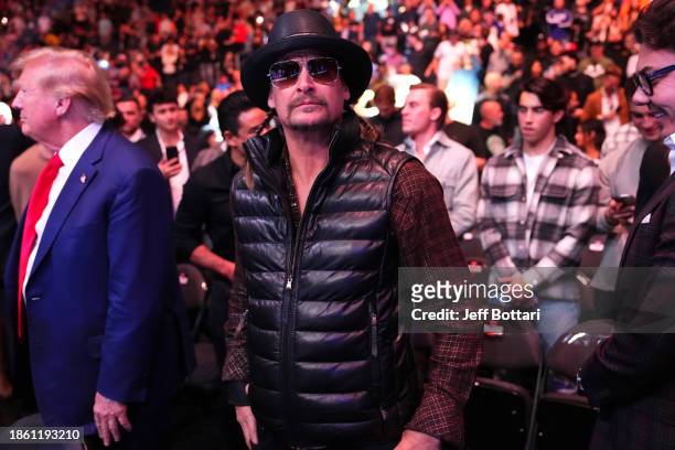 Kid Rock is seen in attendance during the UFC 296 event at T-Mobile Arena on December 16, 2023 in Las Vegas, Nevada.