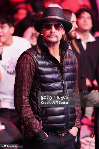 Kid Rock is seen in attendance during the UFC 296 event at T-Mobile Arena on December 16, 2023 in Las Vegas, Nevada.