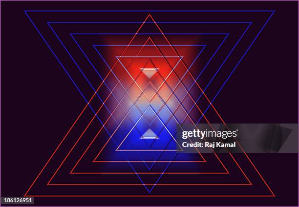 triangular creative shapes design. - backwards stock illustrations