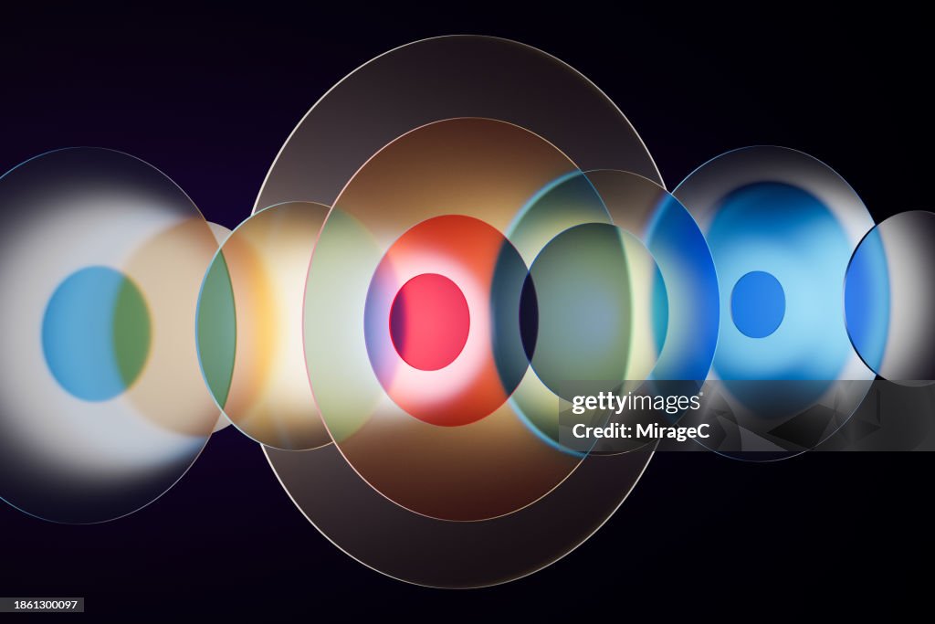 Focus Concept of Colorful Circular Glass Crossing