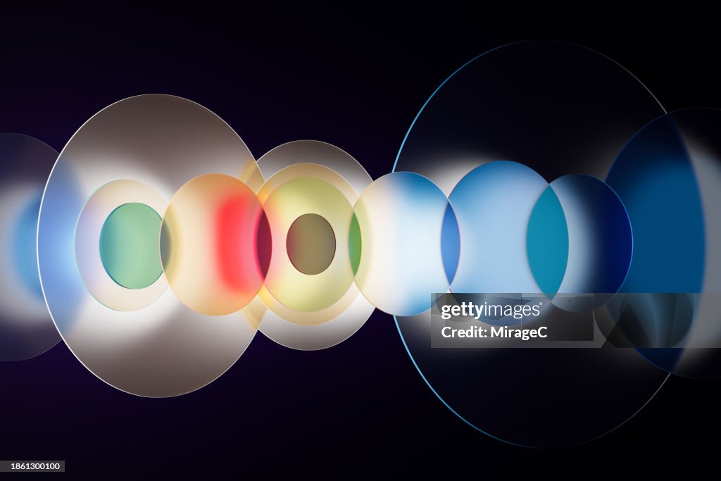 Colorful Circular Glass Continuous Crossing