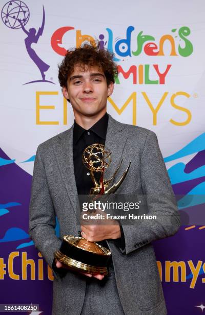 Joshua Bassett, winner of the Outstanding Original Song for a Children’s and Young Teen Program award for "High School Musical: The Musical: The...